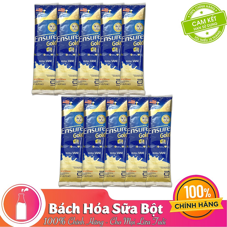 Combo 10 Gói Ensure Gold Hương Vani 60.6g