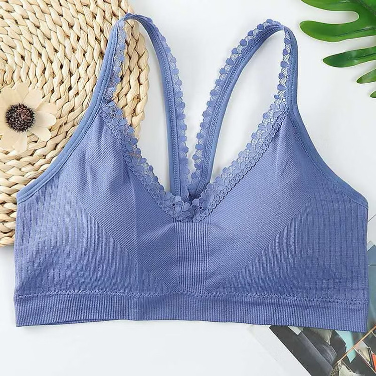 Áo Bra Cotton Co Giãn Thoải Mái Thông Thoáng Kèm Mút Sẵn