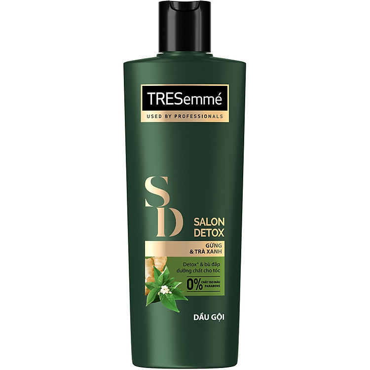 Dầu Gội TRESemmé Salon Detox Cho Tóc Chắc Khỏe Bóng Mượt Với Gừng & Trà Xanh Giúp Detox Tóc Sạch Sâu 340g