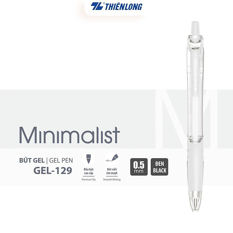 Bút gel Minimalist Thiên Long GEL-129 (Mực đen)