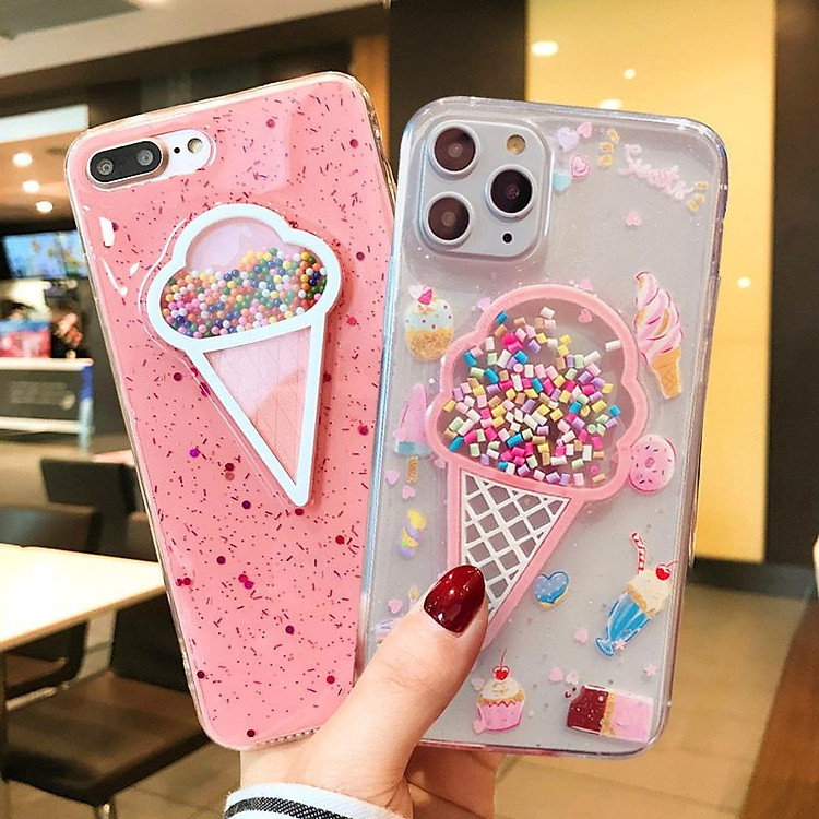 Ốp lưng dành cho iphone 3d Kem xinh ( hình nổi ) 6/6s/6plus/6s plus/7/8/7plus/8plus/x/xs/xs max/11/11pro max ıllıllı