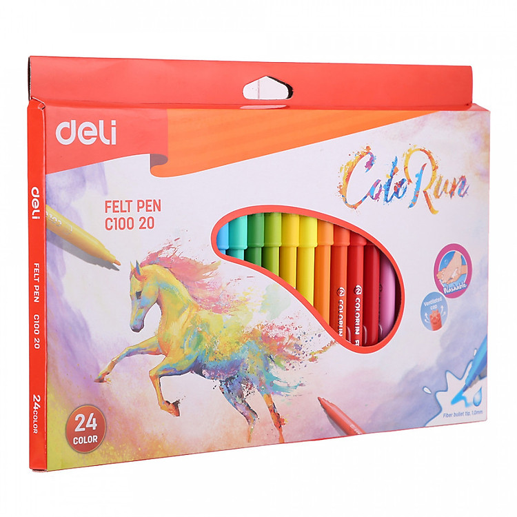 Bút Màu Nước Deli EC10020 - 24 Màu