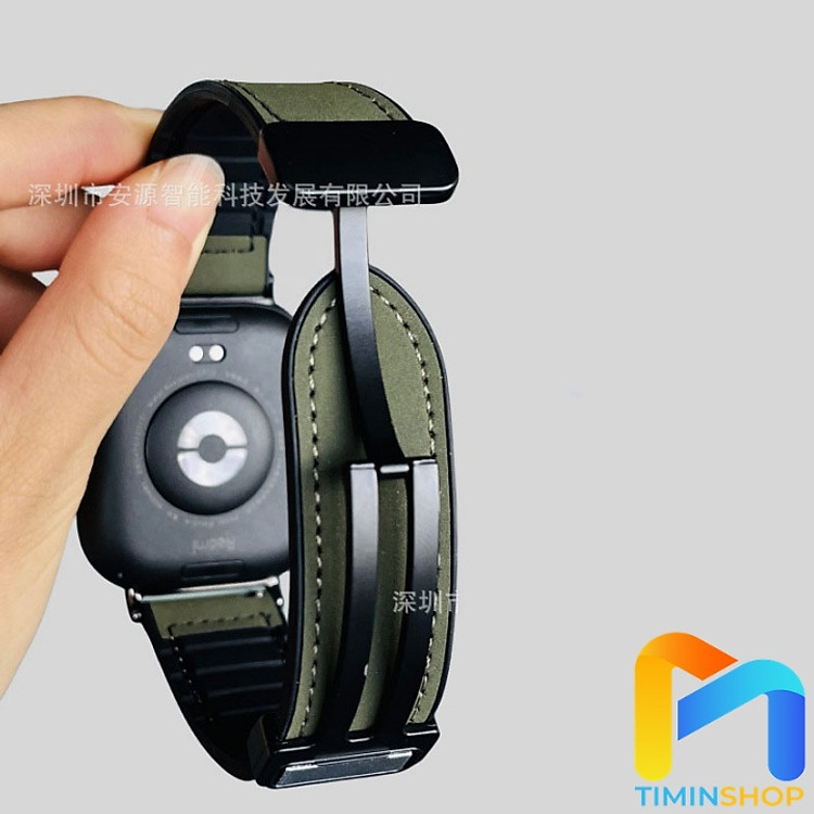 Dây da cho Redmi Watch 5/ 4/ MI Band 8 Pro/ Band 9 Pro - Dây da + Silicone (DDMI5)