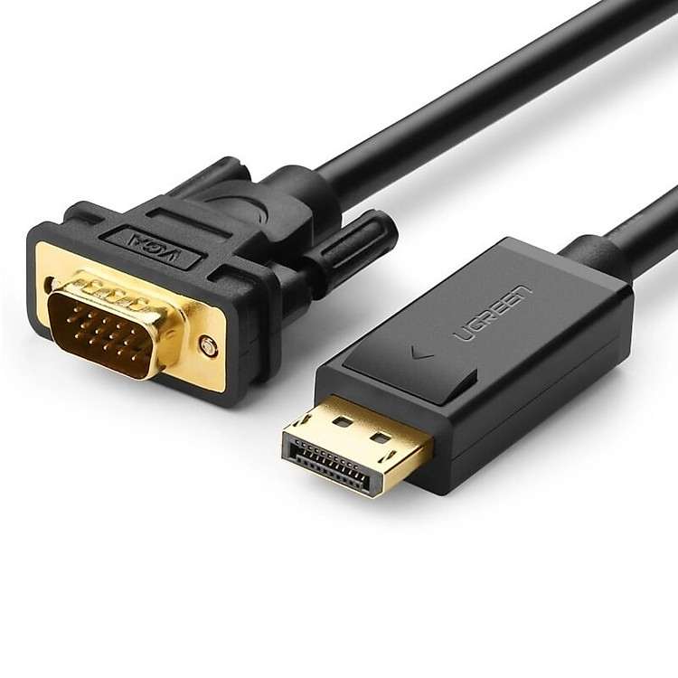 Cáp chuyển đổi DisplayPort sang VGA 1.5M màu Đen Ugreen 10247DP105 Hàng chính hãng