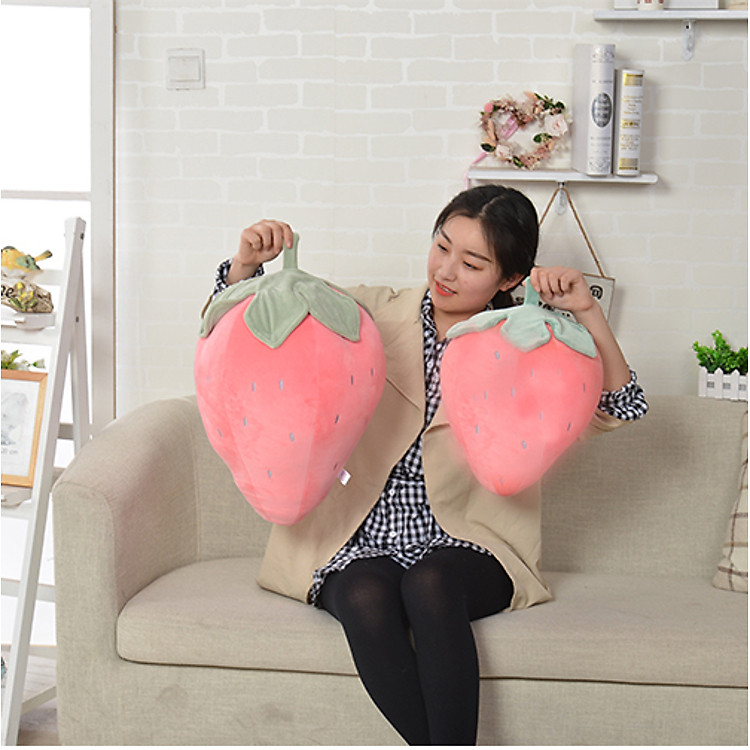 Gối ôm trái dâu siêu mềm 50cm Chính hãng Tiết kiệm - Hình ảnh 2