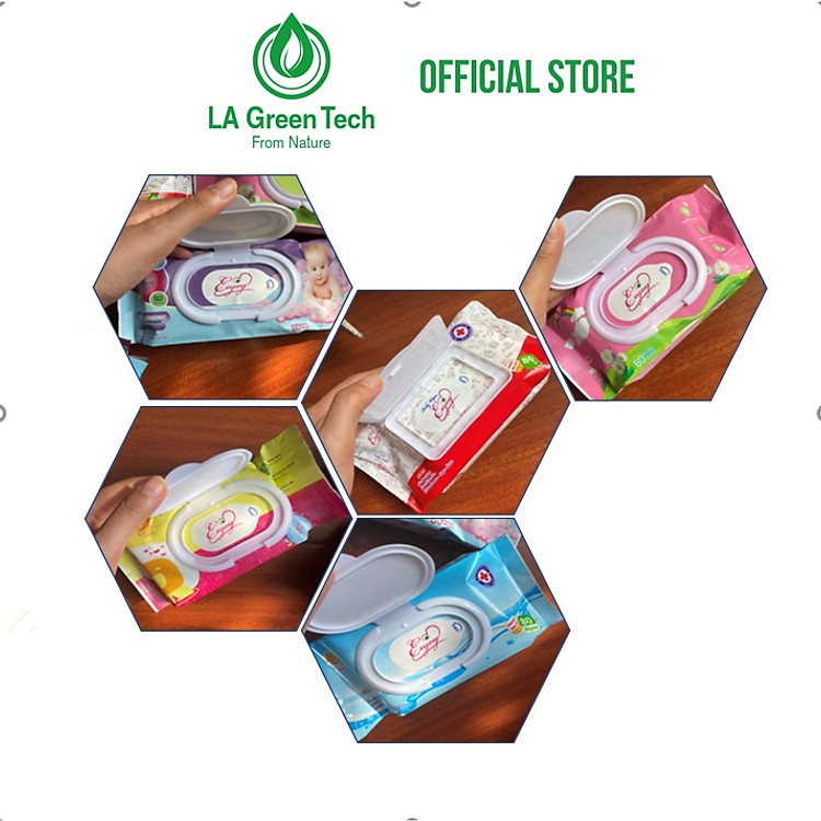 Khăn ướt baby Enjoy 50 tờ Aloe Vera Đảm bảo Giá tốt - Hình ảnh 3