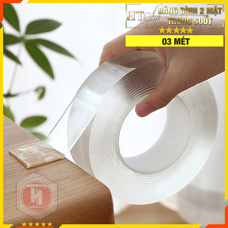 Băng keo 2 mặt ma thuật trong suốt (3m x 3cm)