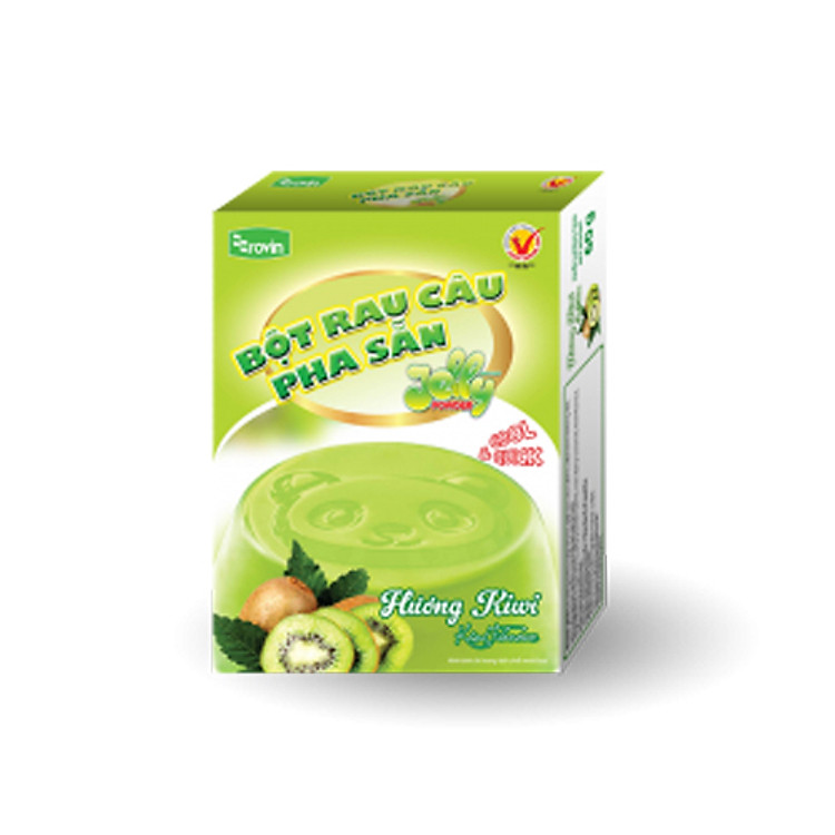 Bột Rau Câu Pha Sẵn Hương Kiwi Rovin (Hộp 60g)