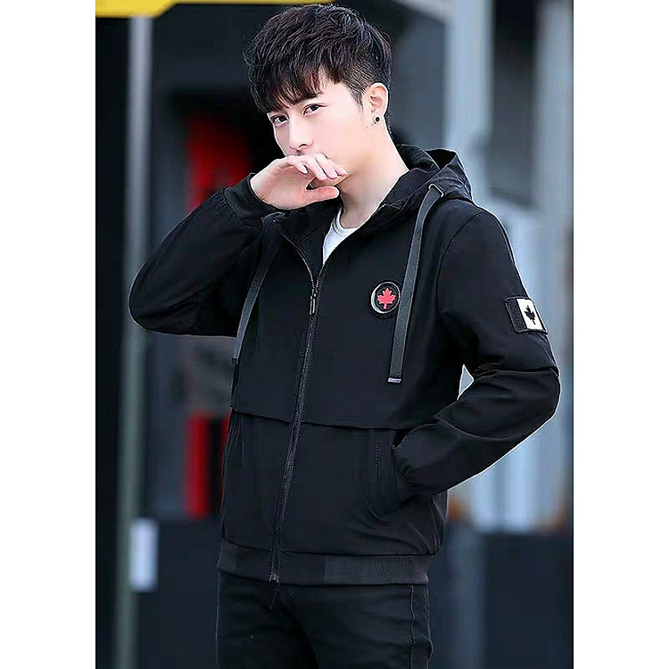 ÁO KHOÁC NHẸ NAM THÊU LOGO ĐƠN GIẢN THỜI TRANG