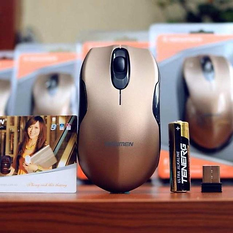 Chuột không dây văn phòng Newmen F266 - Hàng Chính Hãng - Màu vàng