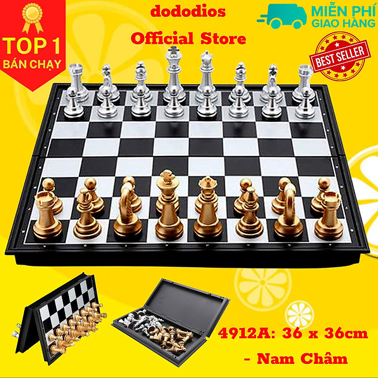 Mua tại Lazada: Cờ vua nam châm cao cấp 36x36cm Chính hãng Giá rẻ