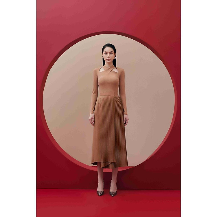 Áo len thun chéo cổ Jolene Cotton Shirt (DN0477)