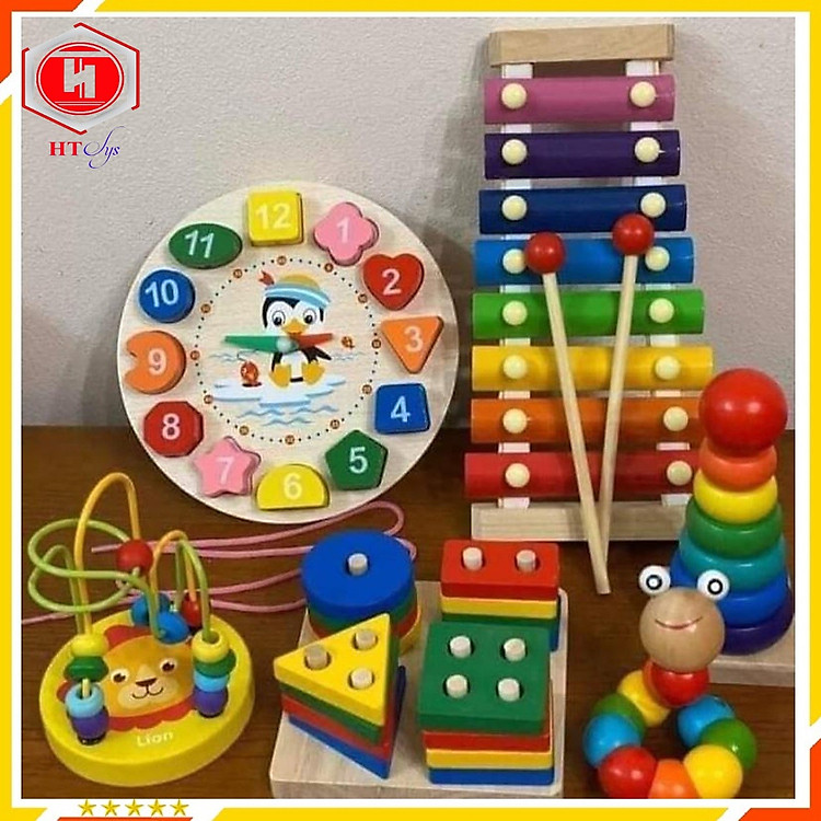 Combo 6 Món Đồ Chơi Gỗ An Toàn Chính hãng Ưu đãi