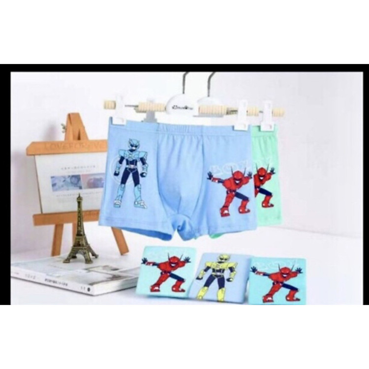 COMBO 5 QUẦN CHIP ĐÙI BÉ TRAI SIÊU NHÂN (25-30kg)