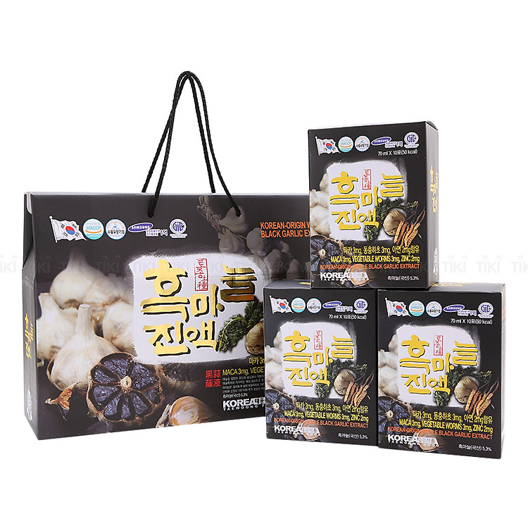 Nước Uống Tỏi Đen Đông Trùng Hạ Thảo Taewoong Hàn Quốc (70ml x 30 Gói)