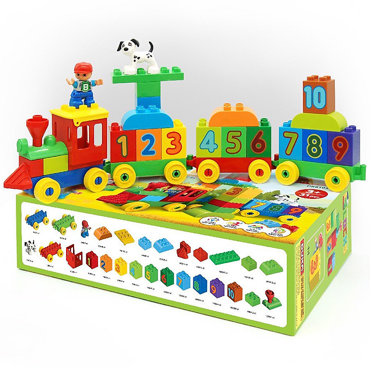 Ghép hình đoàn tàu chữ số - 31 chi tiết Chính hãng Giá tốt - Hình ảnh 3