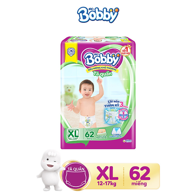 Tìm mua tại Avakids:Tã quần Bobby Siêu thoáng XL 62 miếng, tràn ngập Khuyến mãi, Ưu đãi