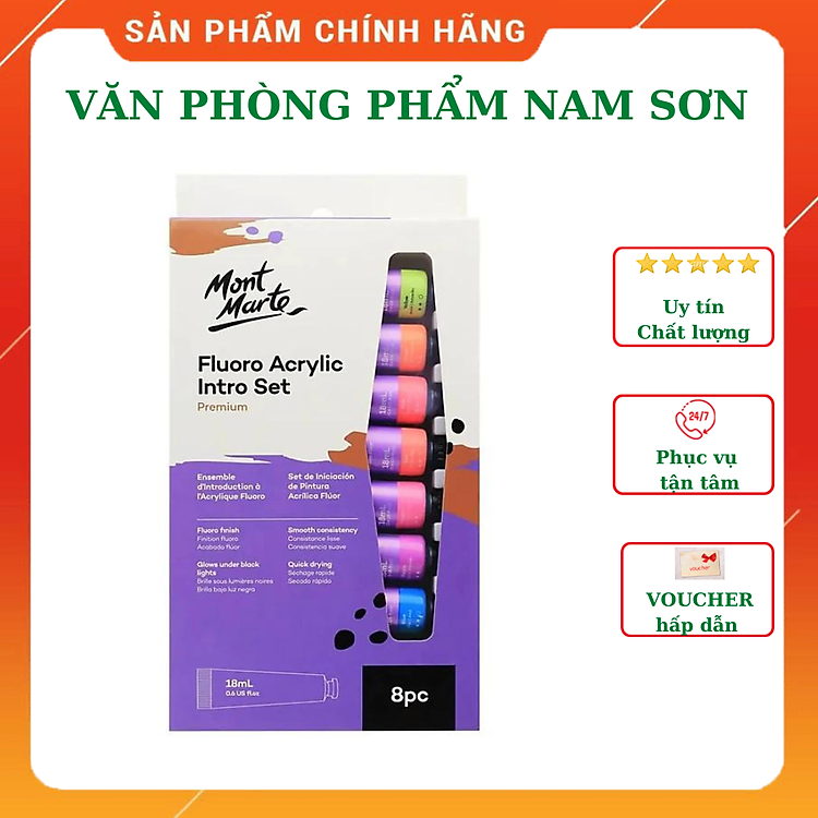 Màu Acrylic Mont Marte Phản Quang (18ml)