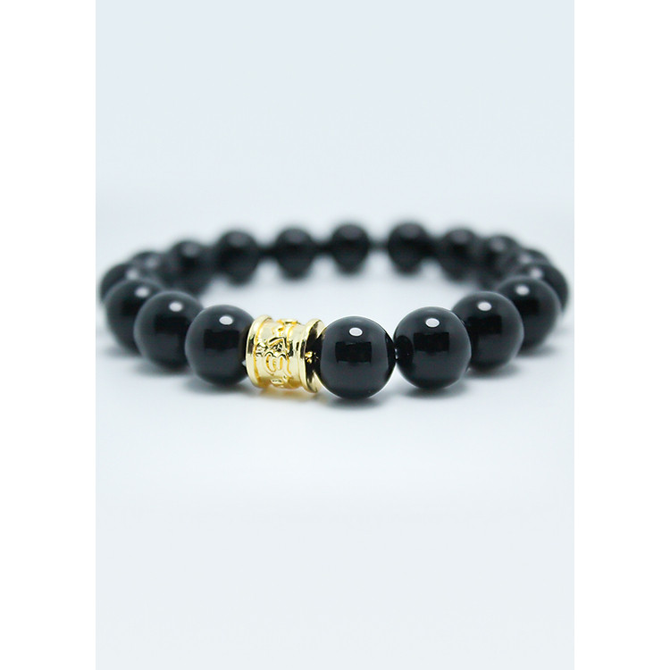 Vòng tay đá thạch anh đen mix charm cung hoàng đạo MS214, Vòng tay phong thủy hợp mệnh Thủy, Mộc, Thổ cho nữ và nam