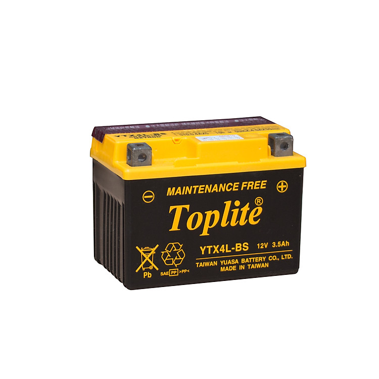 Ắc quy Toplite xe máy YTX4L-BS (12V - 3.5AH)