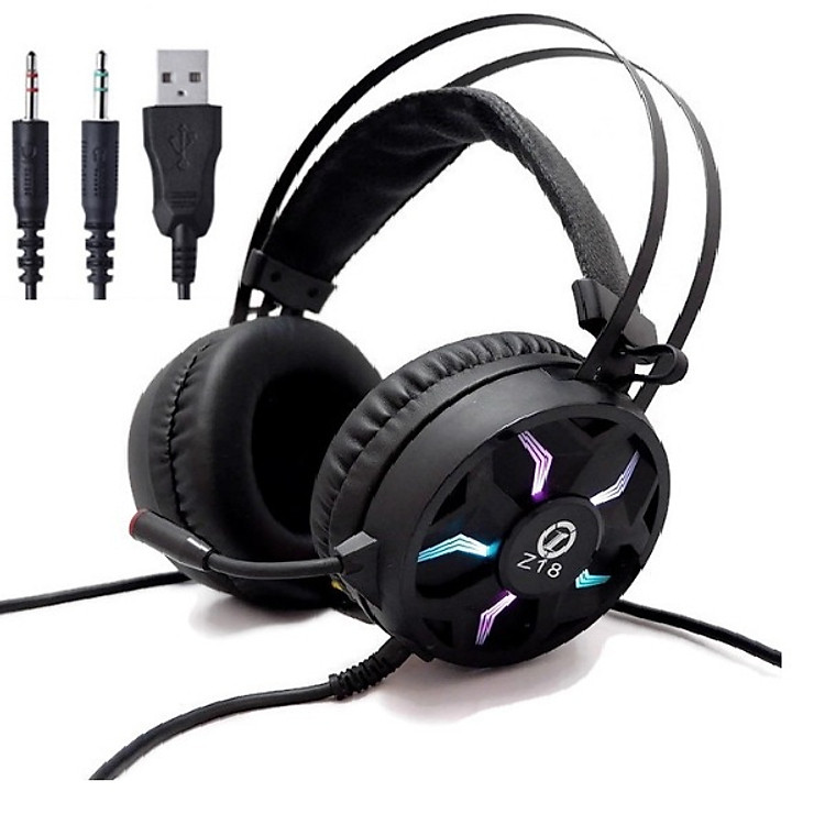 Tai nghe Game thủ Z18 chụp tai gaming LED +Tặng Lót chuột liên minh huyền thoại