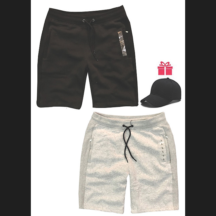 Combo 2 quần short nỉ da cá 2 túi và lưng thun dây rút QC.02 Chất liệu nỉ mềm mại đường may tinh tế thiết kế hợp thời trang – Nhiều màu ( Tặng 1 nón )