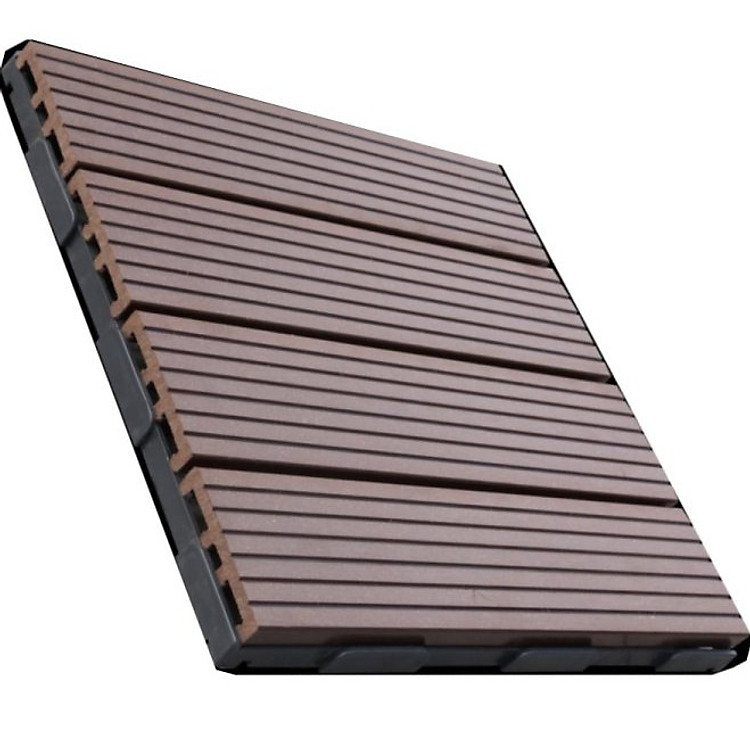 COMBO 6 VỈ GỖ NHỰA NGOÀI TRỜI LÓT BAN CÔNG, LAN CAN, HÀNH LANG, LỐI ĐI SÂN VƯỜN