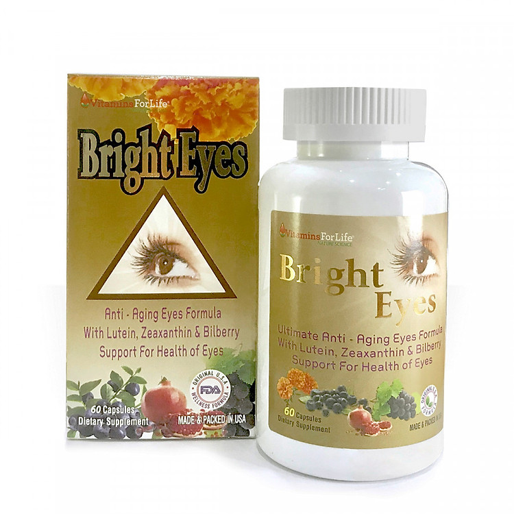 Thực phẩm chức năng Mỹ: Bright Eyes, viên bổ mắt USA18