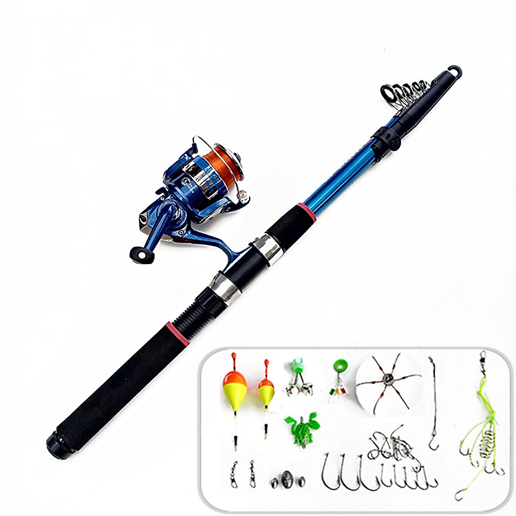 Bộ cần câu rút cacbon TPB82 + Máy câu NL4000 + Tặng kèm 10 phụ kiện