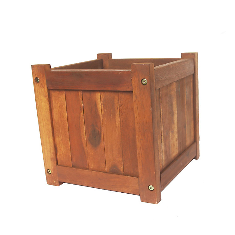 Chậu gỗ vuông trồng cây D30