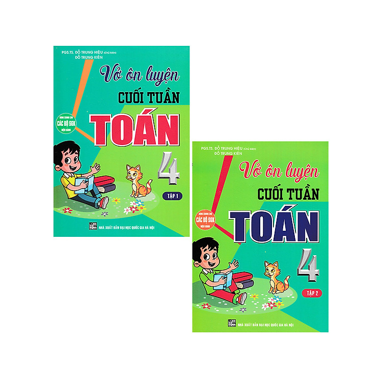 Combo Vở Ôn Luyện Cuối Tuần Toán 4 Tập 1 + 2 (Dùng Chung Cho Các Bộ SGK Hiện Hành) (Bộ 2 Cuốn) _HA