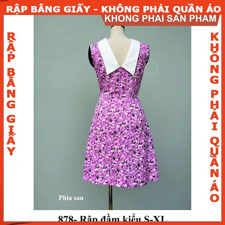Rập Giấy A0 Mã 878 – Đầm Dáng A (Bản Vẽ)