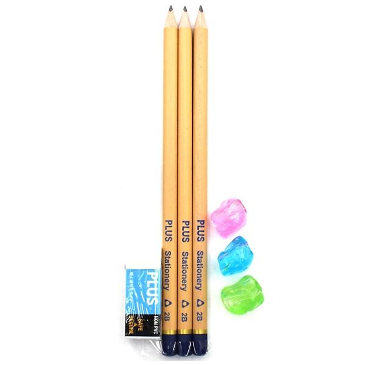 Bộ Bút Chì Tam Giác 2B (3 cây)