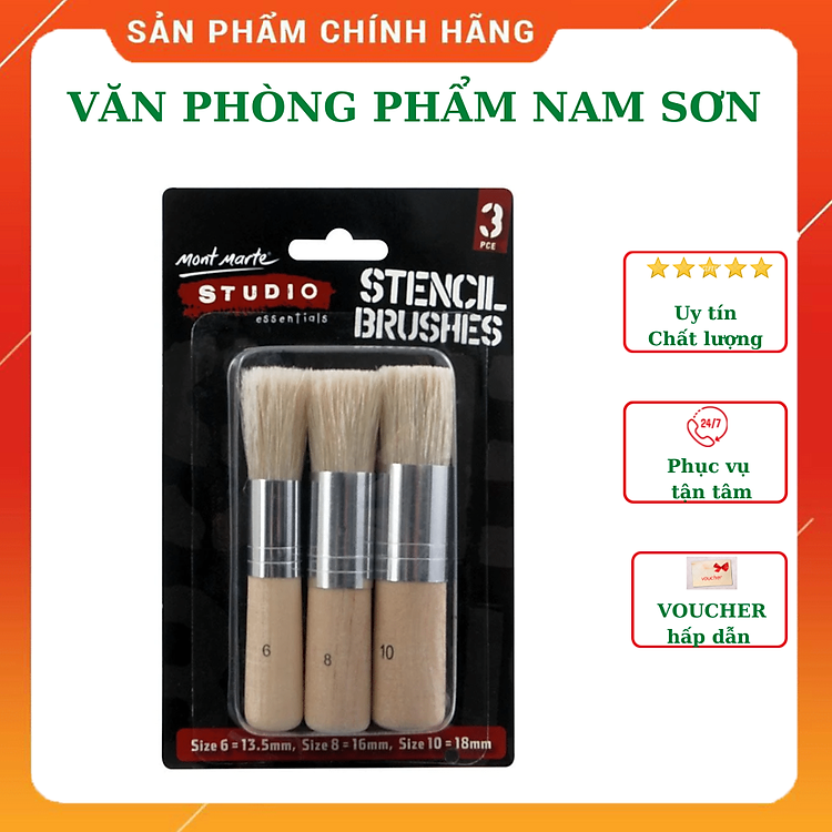 Cọ Stencil Mont Marte đầu tròn