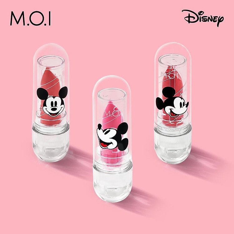 Son Dưỡng Môi Có Màu Mickey Disney Magic Lips Son Môi M.O.I Hồ Ngọc Hà 3 Màu Đẹp Siêu HOT Cấp Ẩm Mềm Môi Căng Mọng Giữ Ẩm Lâu Màu Tự Nhiên