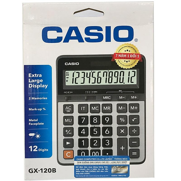 Máy tính Casio GX-120B-W-DC - Ảnh 4