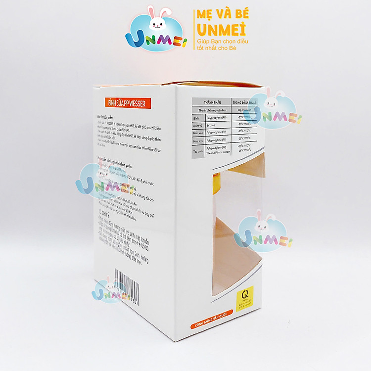 Mua Bình sữa PP cổ rộng Wesser 180ml Giá tốt - Hình ảnh 4