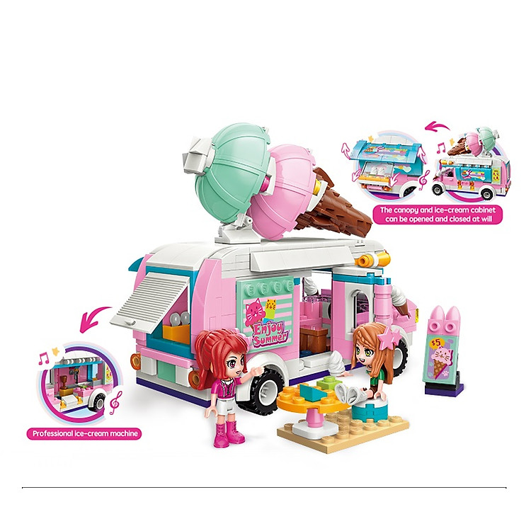 Đồ Chơi Lắp Ghép Xe Kem Qman 2029 Chính hãng Giá rẻ - Hình ảnh 5