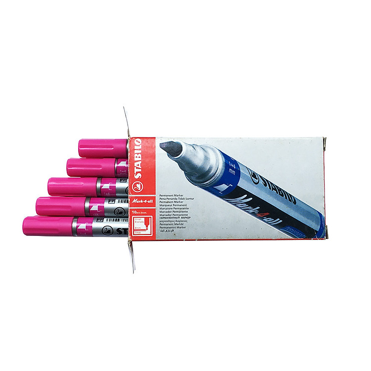 Hộp bút lông dầu STABILO Mark-4-all (Đen, Hồng)