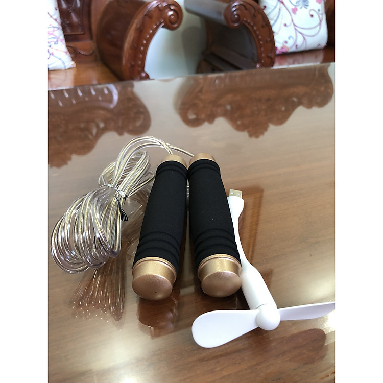 Dây Nhảy Thể Dục Sợi Cáp loại tốt- Tặng kèm quạt USB ( quạt màu ngẫu nhiên)