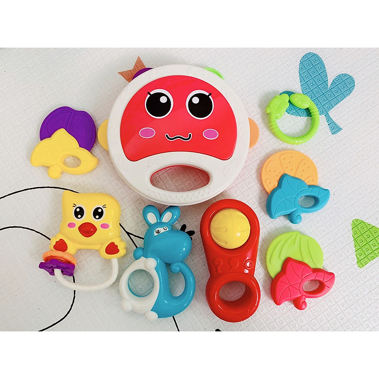 Túi 4 xúc xắc, 4 gặm nướu an toàn Toys House