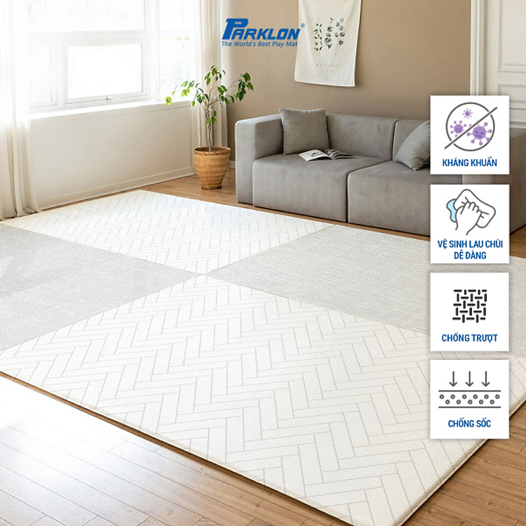 Thảm Em Bé Parklon La Pure Họa Tiết Xương Cá Chính hãng Giá tốt - Hình ảnh 3