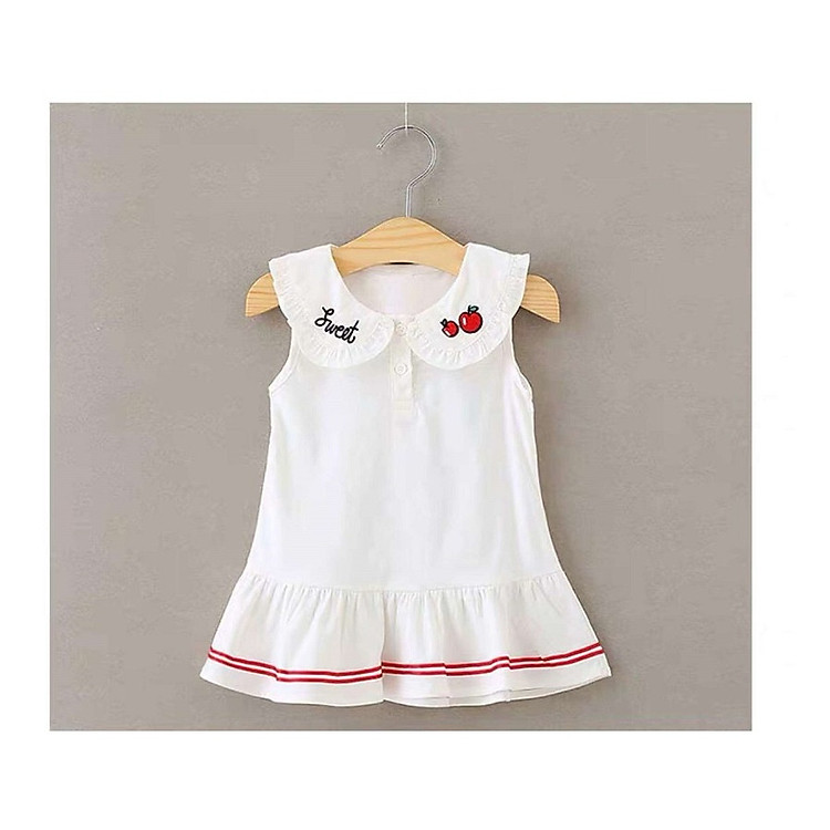 Đầm Đuôi Cá Kẻ 2 Sọc Cổ Sen Cho Bé 8-18kg