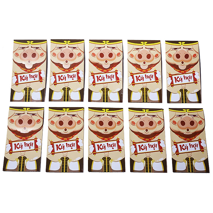 Bao Lì Xì Pig Trư Bát Giới 2 Cảm Xúc (Xấp 10 bao)