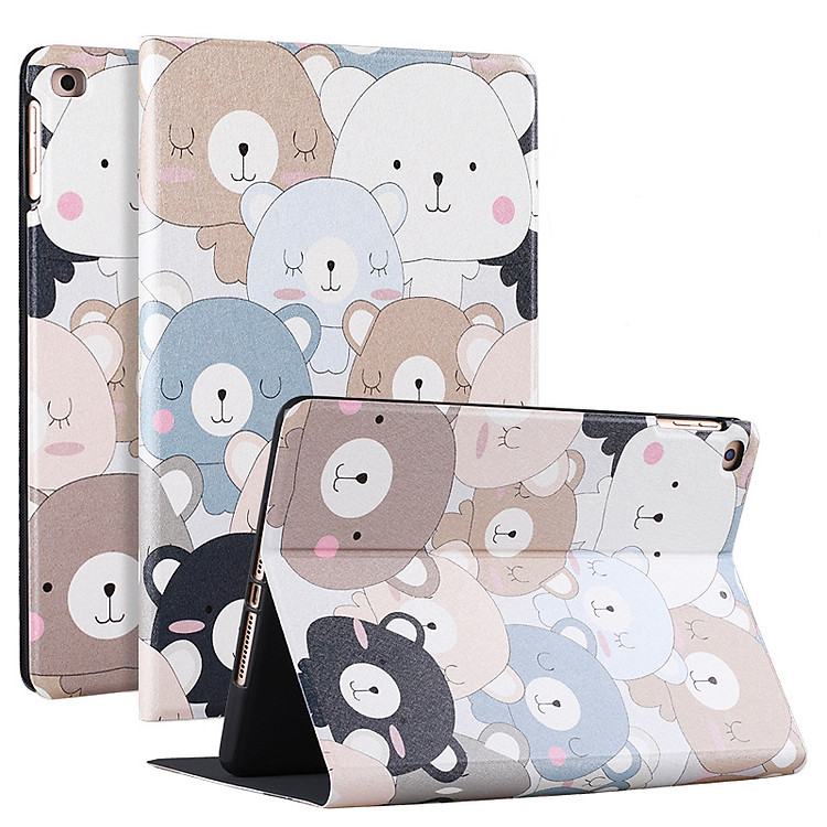 Bao Da Cover Dành Cho Apple Ipad Air / Air 2 / Pro 9.7 / New 2017 / New 2018 Hỗ Trợ Smart cover Hoa Văn Dễ Thương