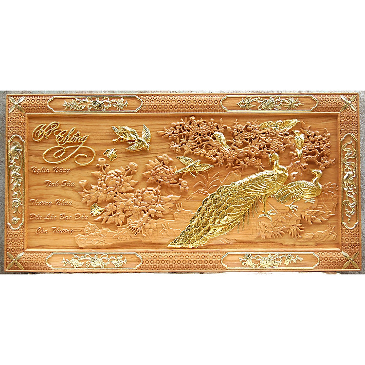 Tranh gỗ gõ đỏ Vợ Chồng - TG086