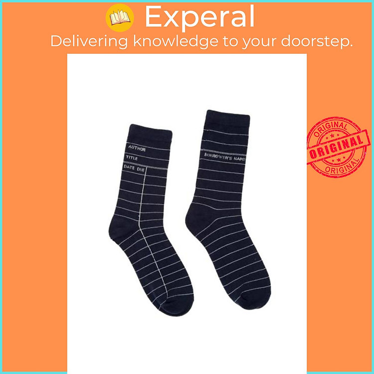 Sách - Library Card (Navy) Socks - Large by Out of Print (UK edition, paperback)