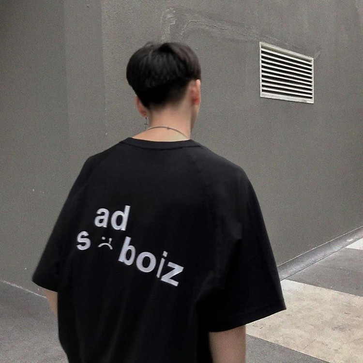 Áo thun Unisex Sadboiz nam nữ form rộng vải cotton co dãn -