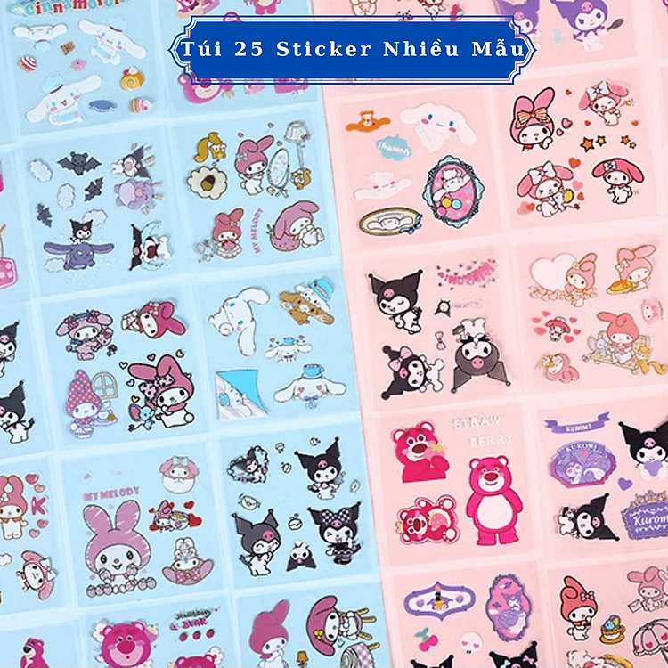 Túi Sticker Sanrio (25 tờ) - Ảnh 4
