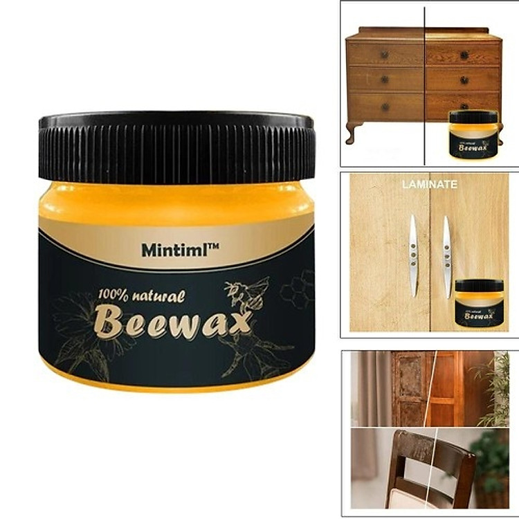 Sáp Ong Đánh Bóng Đồ Gỗ BEEWAX Tặng Kèm 1 Khăn Lau Đa Năng